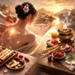 Kvinde med symptomer på qi- og blodmangel som træthed og svimmelhed illustreret i TCM behandling