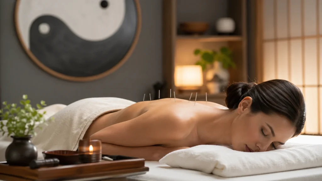 Akupunktur behandling mod stress og smerter i professionel akupunkturcenter Frederiksberg Danmark TCM klinik
