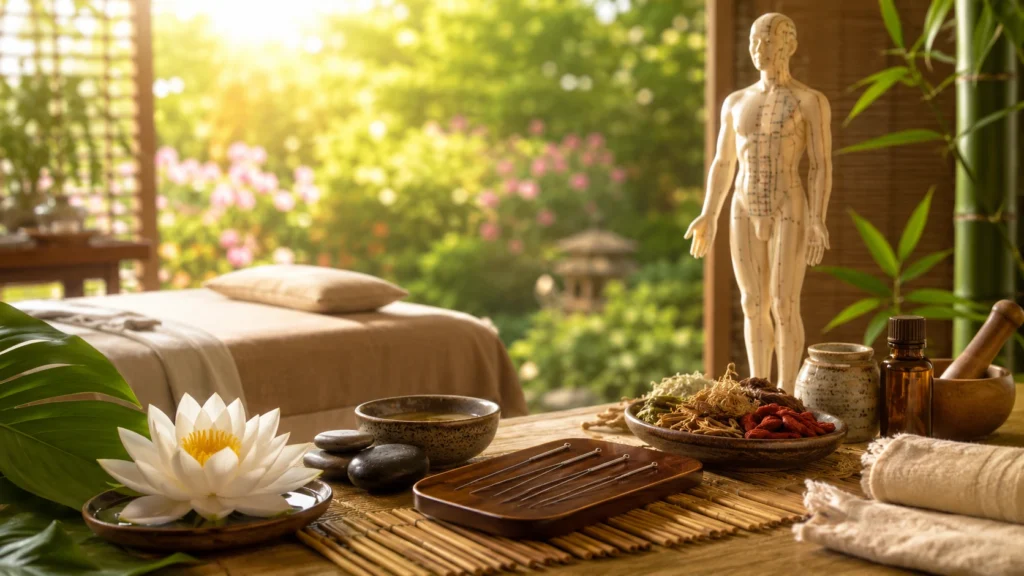 Naturlig sommer wellness behandling med akupunktur og massage i dansk Klinik på Frederiksberg med fokus på afslapning og sund balance