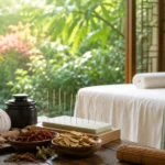 Professional acupuncture and massage wellness therapy in a peaceful summer TCM clinic environment in Frederiksberg Denmark