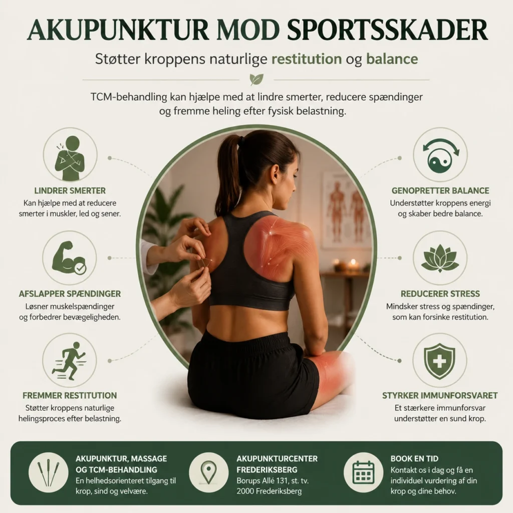 Akupunktur mod sportsskader og støtte til kroppens restitution