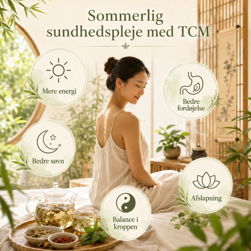 Summer health care with traditional Chinese medicine acupuncture treatment