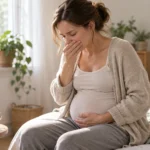 Gravid kvinde med kvalme under graviditeten